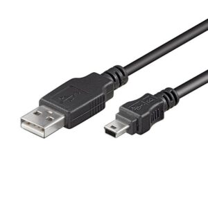CABLE USB 2.0 USB-A MACHO - MINI USB-B 5P MACHO NEGRO 1m
