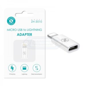 ADAPTADOR MICRO USB A LIGHTNING DATOS/CARGA BLANCO