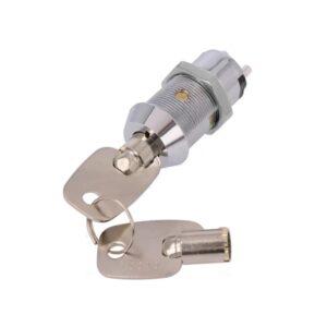 INTERRUPTOR DE LLAVE TUBULAR ON-OFF Ø22/19mm REDONDO METÁLICO