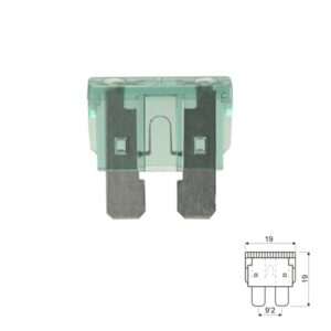 FUSIBLE LAMINADO 19MM COCHE 1A VERDE CLARO