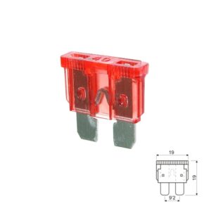 FUSIBLE LAMINADO 19MM COCHE 40A NARANJA