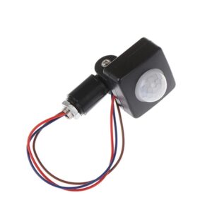 SENSOR PIR DETECCIÓN 180º 12m AJUSTABLE 15seg/6min (40x40x18mm) NEGRO
