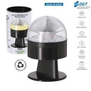 LUZ DE EMERGENCIA V16 IoT GEOLOCALIZADA DGT 3.0 LEDONE NEGRO