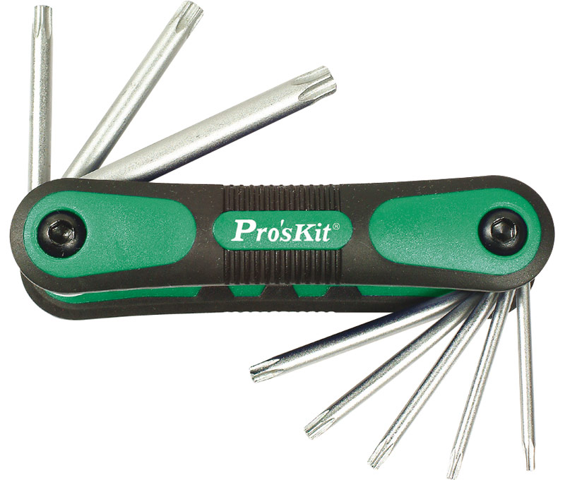 JUEGO DE 8 DESTORNILLADORES TORX PROSKIT HW-121L