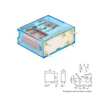 RELÉ FINDER 40.31 DC 9V (1Co) 12A/250VAC PCB