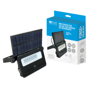 FOCO LED SOLAR RECARGABLE 8W 6500K 800LM 174008 SENSOR PIR, IP54