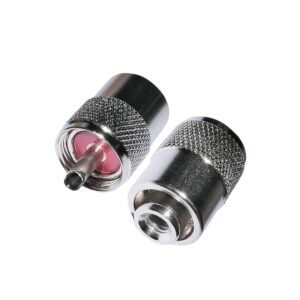 CONECTOR PL-259 (UHF) MACHO AÉREO RECTO TWIST-ON SOLDAR RG58