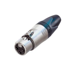 CONECTOR XLR 3P HEMBRA AÉREA NEUTRIK NÍQUEL/PLATA