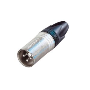 CONECTOR XLR 3P MACHO AÉREO NEUTRIK NÍQUEL/PLATA