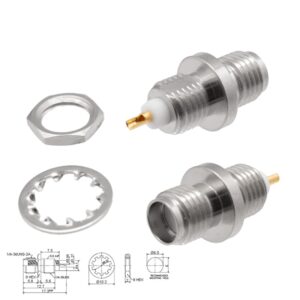 CONECTOR SMA HEMBRA CHASIS RECTO SOLDAR RG58