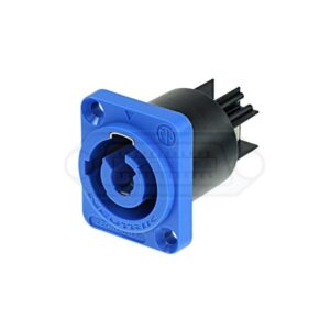 CONECTOR POWERCON 3P 20A MACHO CHASIS AZUL NEUTRIK