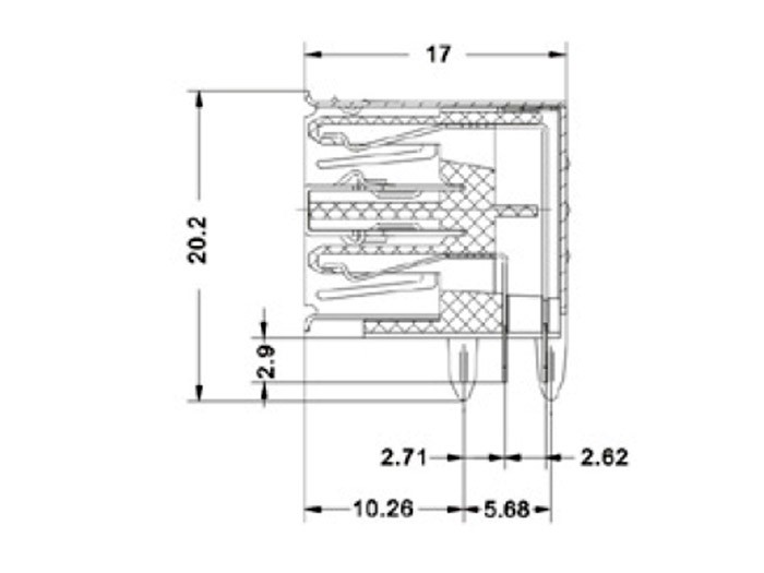 CONECTOR USB TIPO-A DOBLE HEMBRA 90º C.I. - Imagen 3