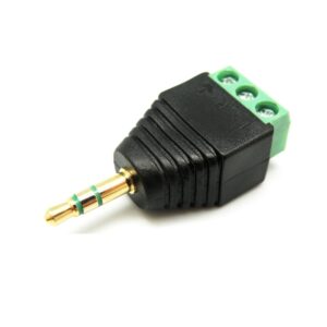 CONECTOR RÁPIDO JACK 3.5mm MACHO 3P ESTÉREO BORNA TORNILLO