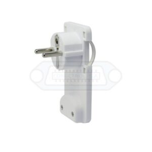 CLAVIJA RED SCHUKO ACODADA EXTRAPLANA BLANCA