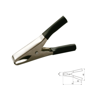 PINZA COCODRILO SEMIAISLADA 70x45mm MK-608 NEGRA