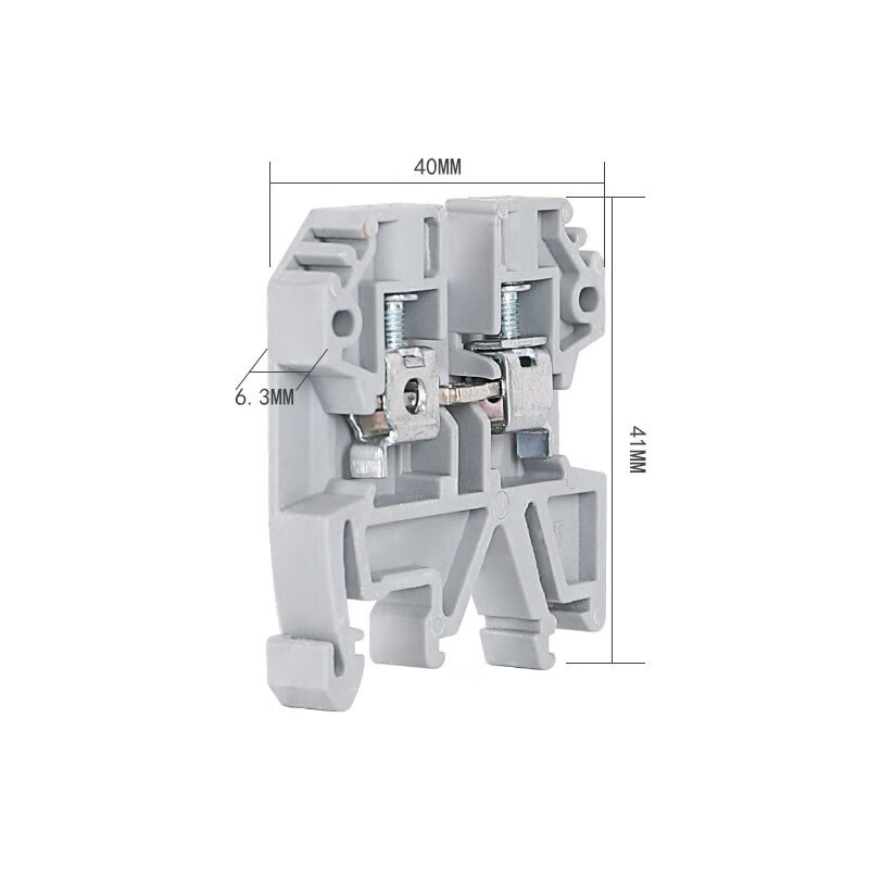 BORNA CONEXION 2.5MM 800VAC CARRIL DIN GRIS - Imagen 3