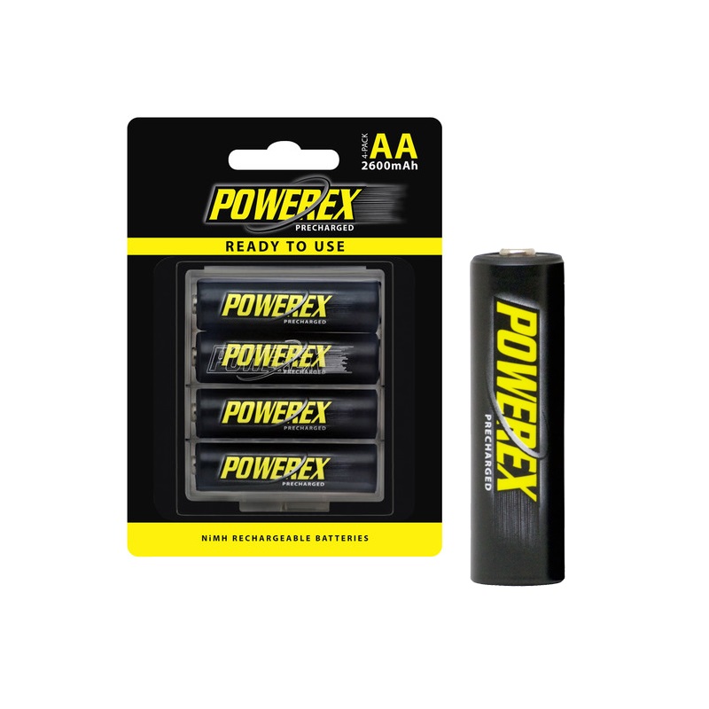 BATERÍAS POWEREX 1.2V AA 2600mAh PRECHARGED PACK 4U