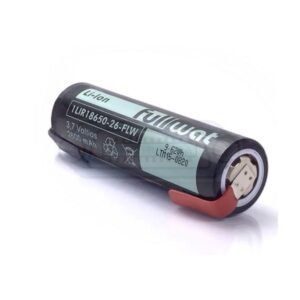BATERÍA LITIO 18650 FULLWAT 3.7V 2600MAH CON LENGUETAS