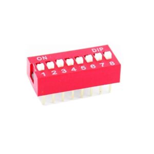 DIP-SWITCH 8 CIRCUITOS SPST 2P (ON-OFF) PASO 2.54MM
