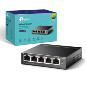 SWITCH PoE TP-LINK 5P GIGABIT (4P POE) 65W AUTO METAL DESKTOP