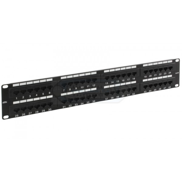 PATCH PANEL 19" 48P RJ45 CAT5 2U
