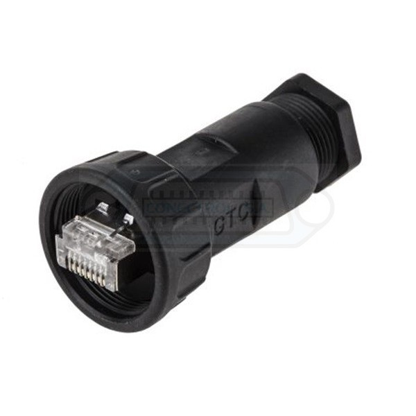 CONECTOR RJ45 CAT6 INDUSTRIAL METÁLICO IP67