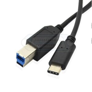 CABLE USB-C 3.1 a USB-B 3.0 MACHO - MACHO NEGRO 1m