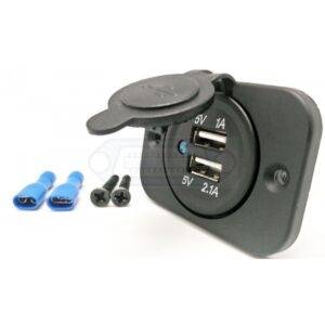 BASE USB 2.0 DOBLE PARA CHASIS CON TAPA ESTANCA