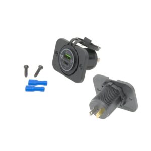 BASE USB-A + USB-C 36 WAT. PARA CHASIS CON TAPA ESTANCA