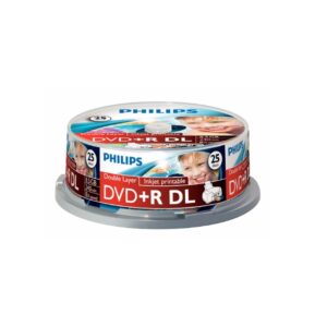 DVD+R DOBLE CAPA 8.5GB 8X TARRINA 25 UNDS.