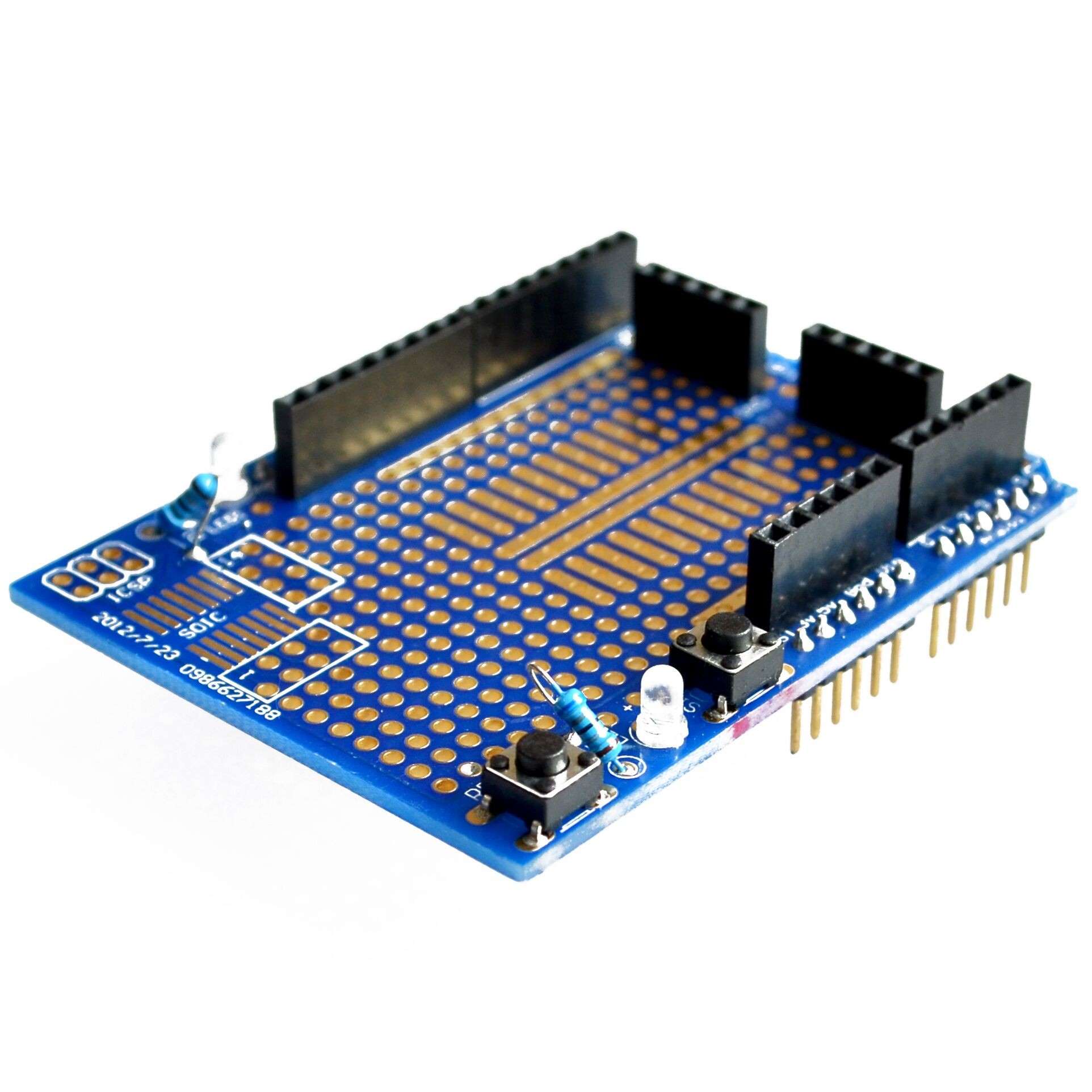 SHIELD PROTO PCB CON MINI BREADBOARD - Imagen 3