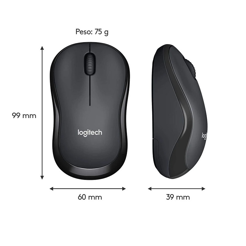 RATÓN WIRELESS LOGITECH M220 SILENT TOUCH NEGRO - Imagen 4