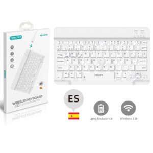 TECLADO INALÁMBRICO COMPACTO BLUETOOTH 3.0 ESPAÑOL BLANCO