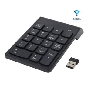 TECLADO NUMÉRICO INALAMBRICO 2.4GHz 18 TECLAS NEGRO