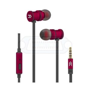AURICULARES IN-EAR IMANTADO C/ MICROFONO ROJO
