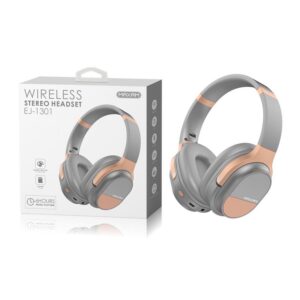 AURICULARES WIRELESS V5.0 ESTÉREO MAXAM EJ-1301 GRIS/NARANJA