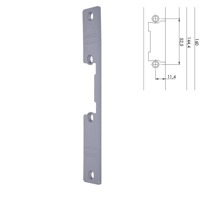 ARMADURA CORTA MODELO S GRIS DORCAS PARA ABREPUERTAS