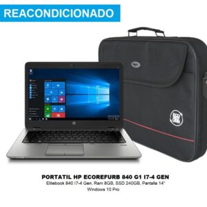 PORTÁTIL HP ECOREFURB ELITEBOOK 840 G1 I7-4 GEN 14" W10P 8GB 256SSD