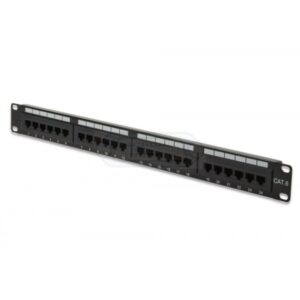 PATCH PANEL RJ45 24 PUERTOS CAT6 UTP 19" 1U