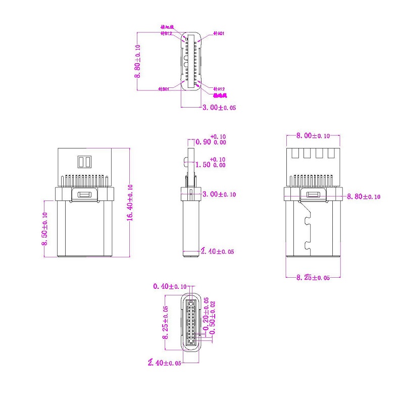 CONECTOR USB-C 3.1 MACHO AEREO - Imagen 3