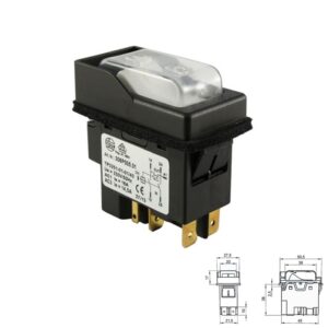 PULSADOR ENCENDIDO / APAGADO TRIPUS 306P005 IP54 (5P)