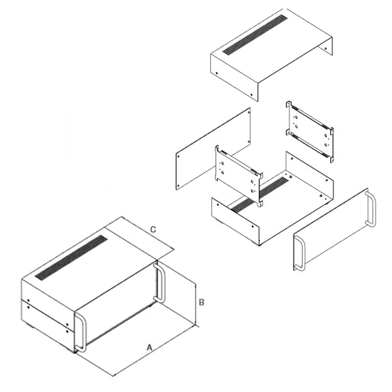 CAJA METÁLICA RETEX SOLBOX Nº14 ASAS 300x120x190mm - Imagen 3
