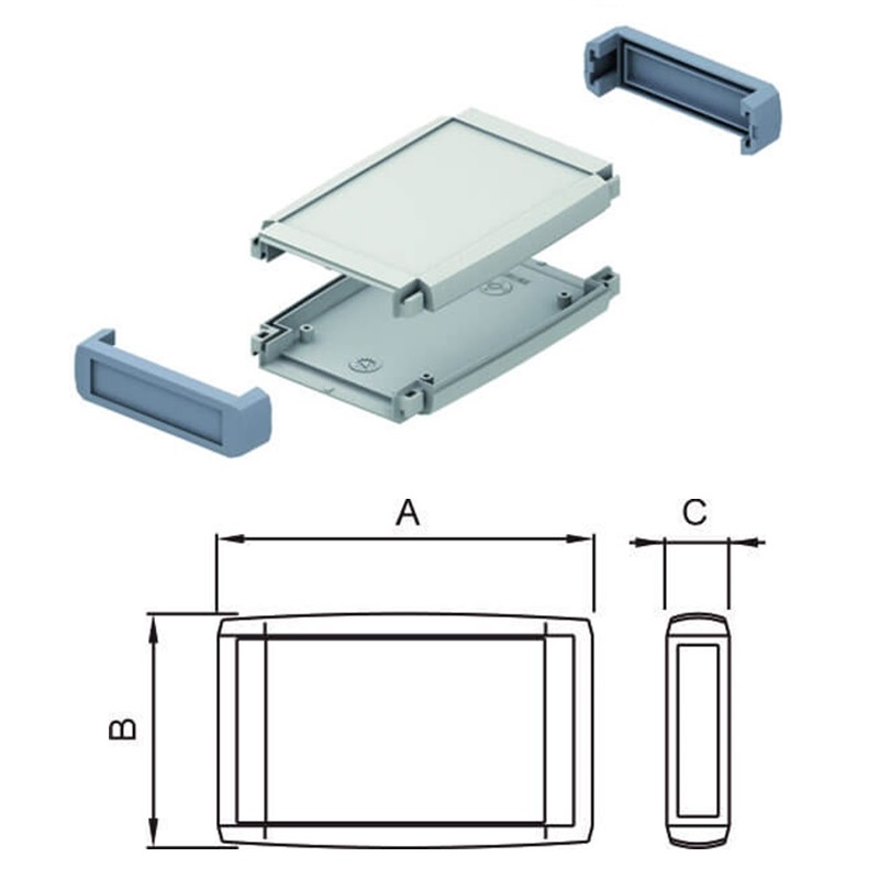 CAJA UNIVERSAL ABS RETEX SERIE 32 (120x75x20mm) NEGRO - Imagen 3