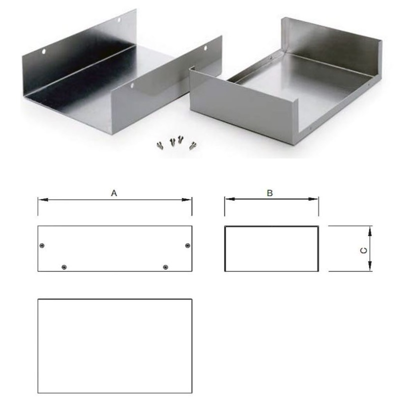 CAJA ALUMINIO RETEX MINIBOX+ Nº5 GRIS 105x55x35mm - Imagen 3