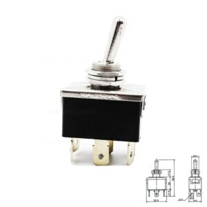 INTERRUPTOR PALANCA 3P (ON-OFF-ON) 2Co 10A/250VAC M12 FASTON