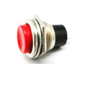 PULSADOR METÁLICO Ø16MM. NO (ABIERTO) ROJO