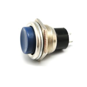 PULSADOR METÁLICO Ø16MM. NO (ABIERTO) AZUL