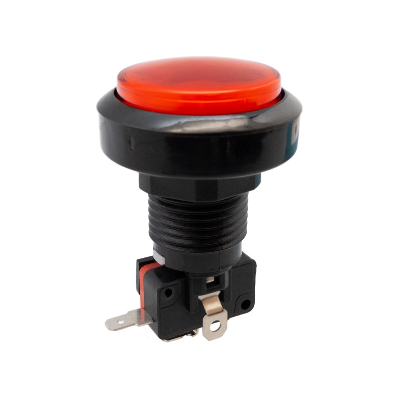 PULSADOR ARCADE ON-ON (SDPT) Ø44mm M28 12V ROJO