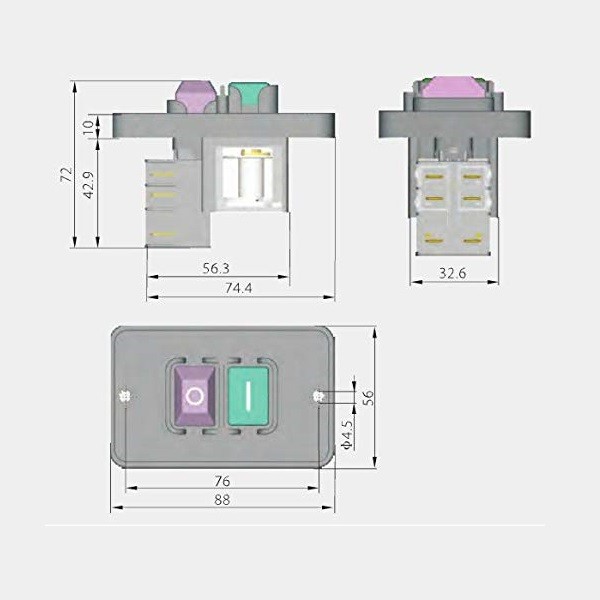PULSADOR INICIO / PARADA KEDU KJD12-14 IP54 - Imagen 5