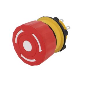 INTERRUPTOR PARO EMERGENCIA 2P NC+NA SETA ROJO Ø33/22mm IP65